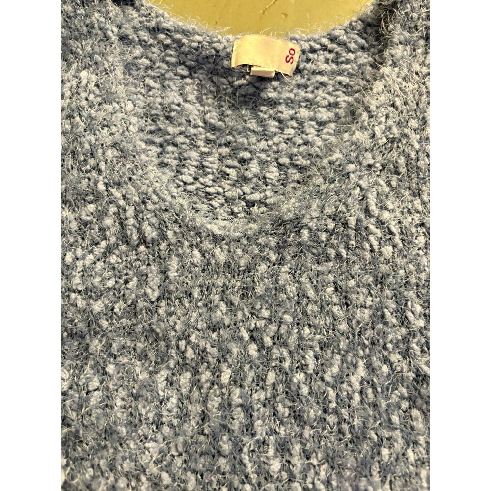 SO women's XXL blue gray chunky textured knit pullover sweater